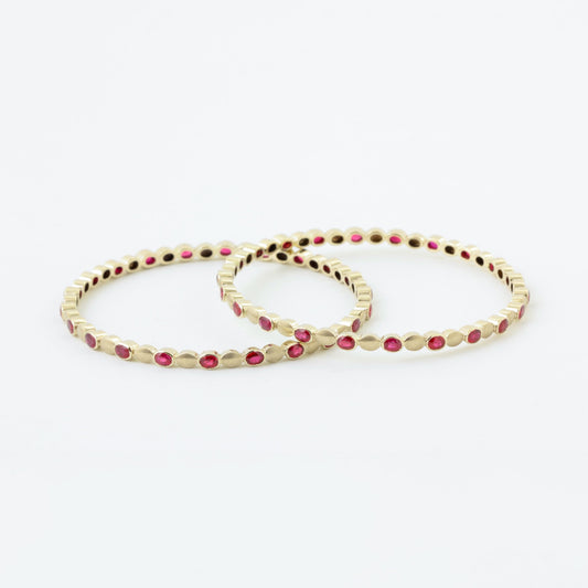 The Keerthana Gold and Ruby Bangle by Rasvihar