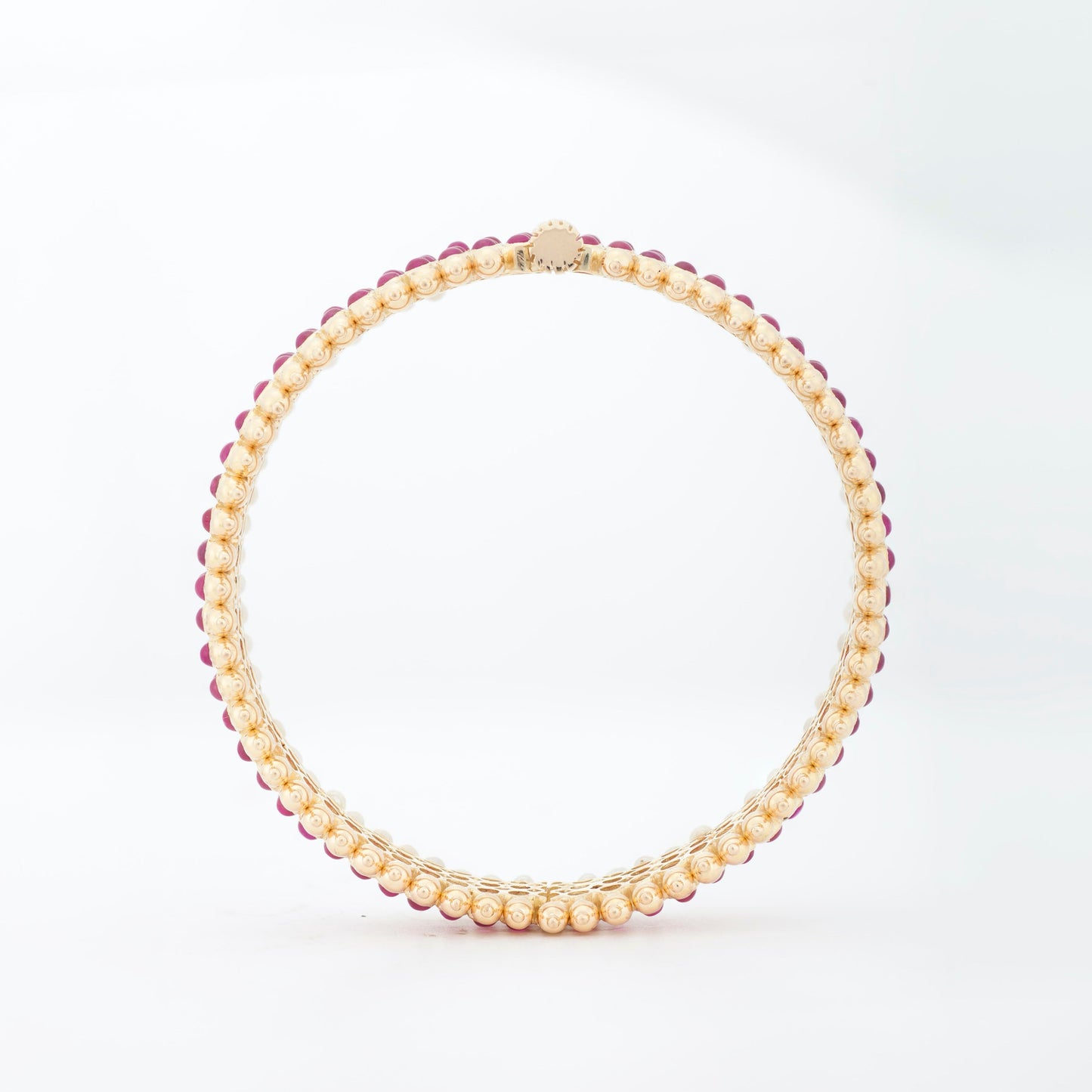 The Mathi Gold, Ruby and Pearl Bangle by Rasvihar