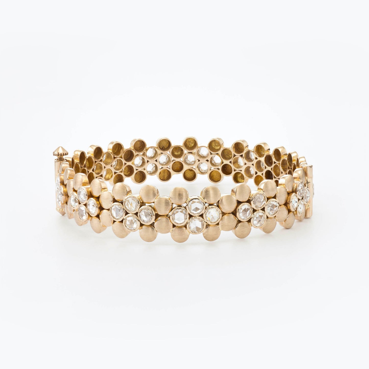 The Sasi Gold and Diamond Bangle by Rasvihar