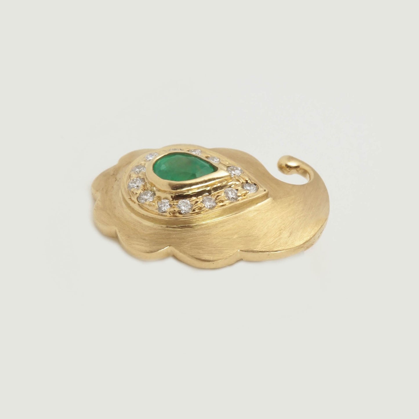 The Archana Gold, Emerald and Diamond Pendant by Rasvihar