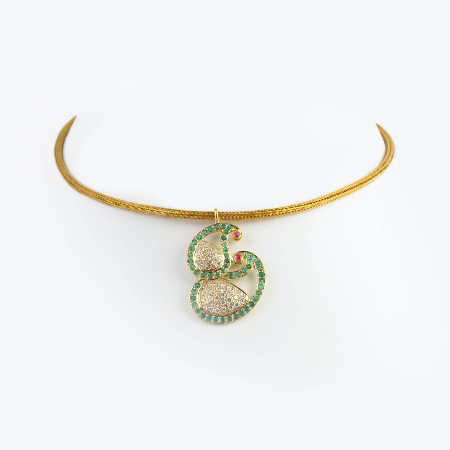 The Smitha Gold, Emerald, Diamond and Ruby Chain by Rasvihar