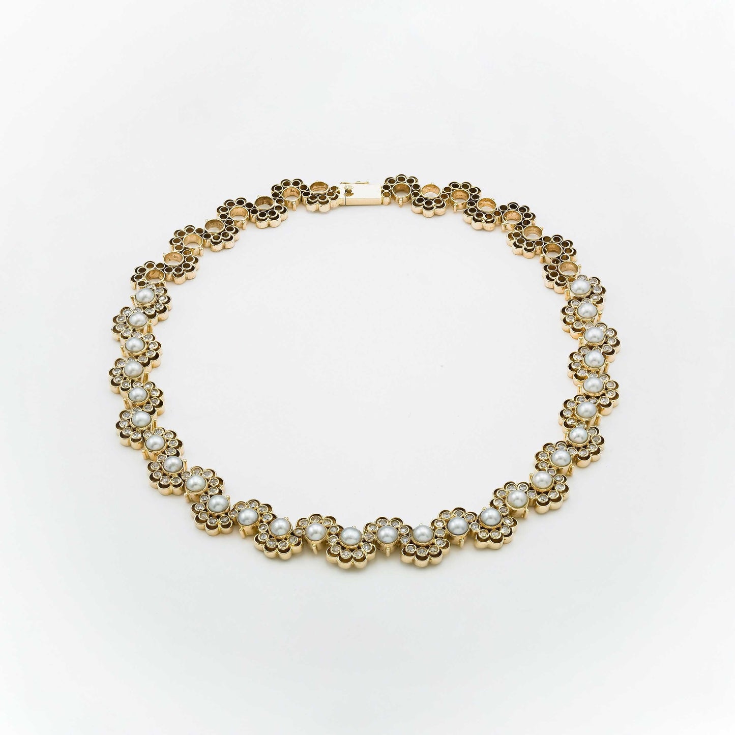 The Kesari Gold, Diamond and Pearl Necklace by Rasvihar