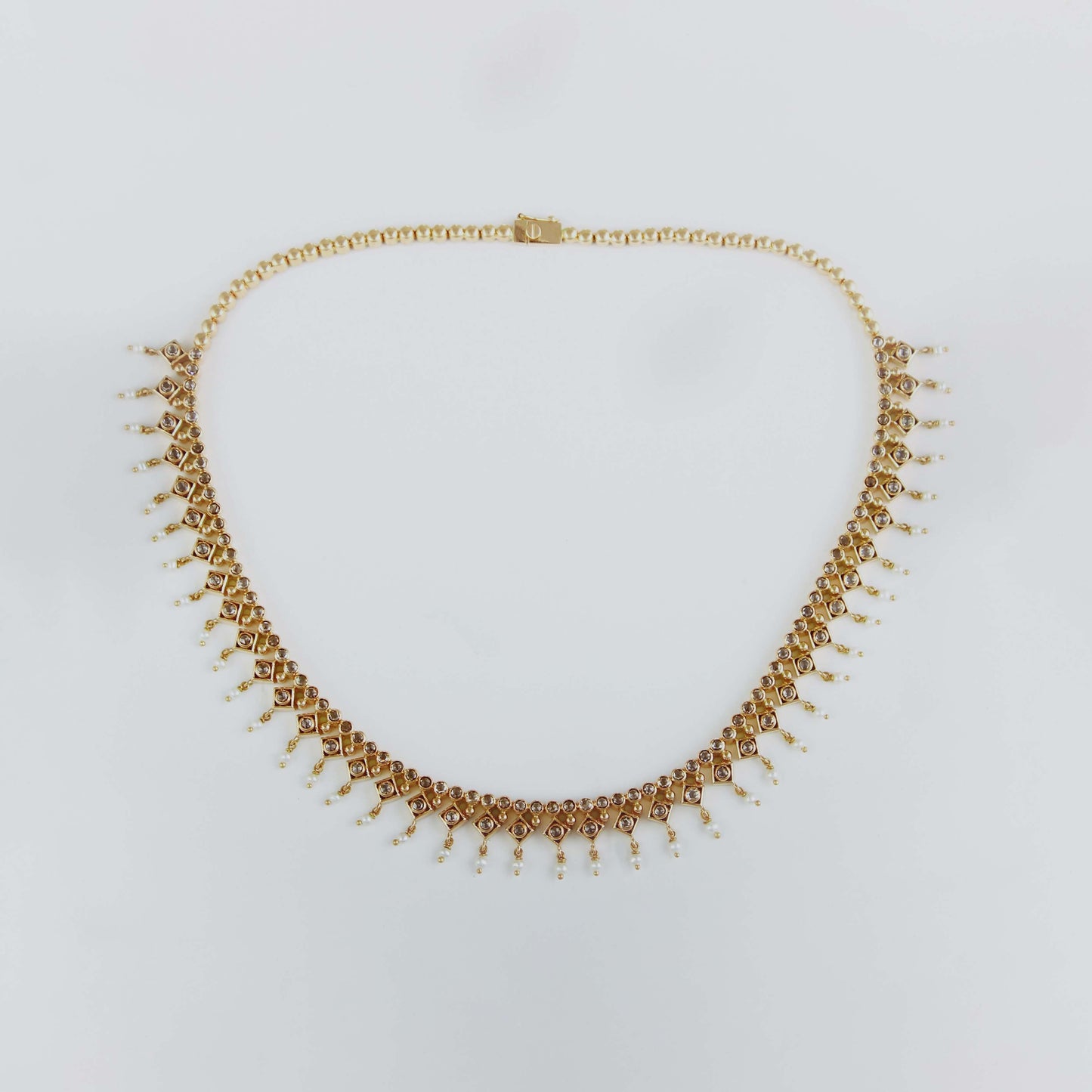 The Janjhuti Gold, Diamond and Pearl Necklace by Rasvihar