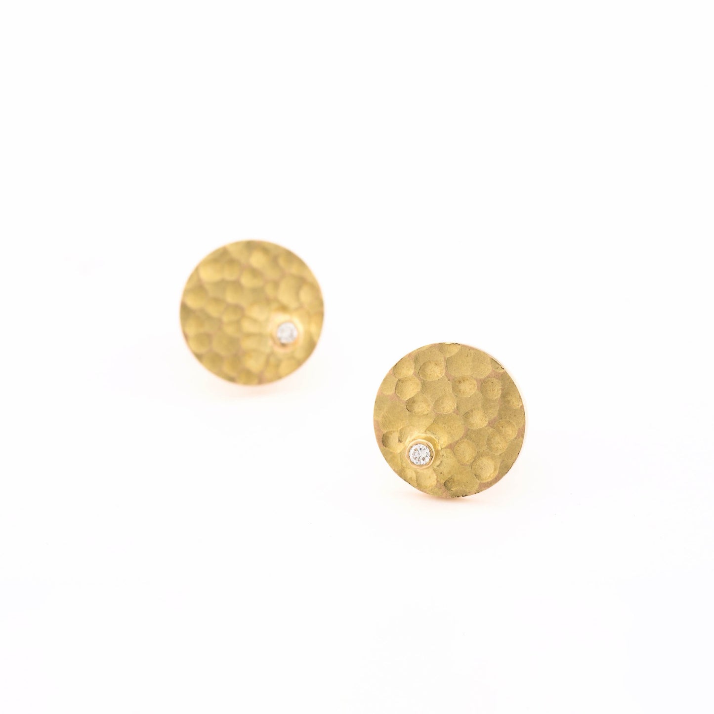 The Parvathi Gold and Diamond Ear Studs by Rasvihar