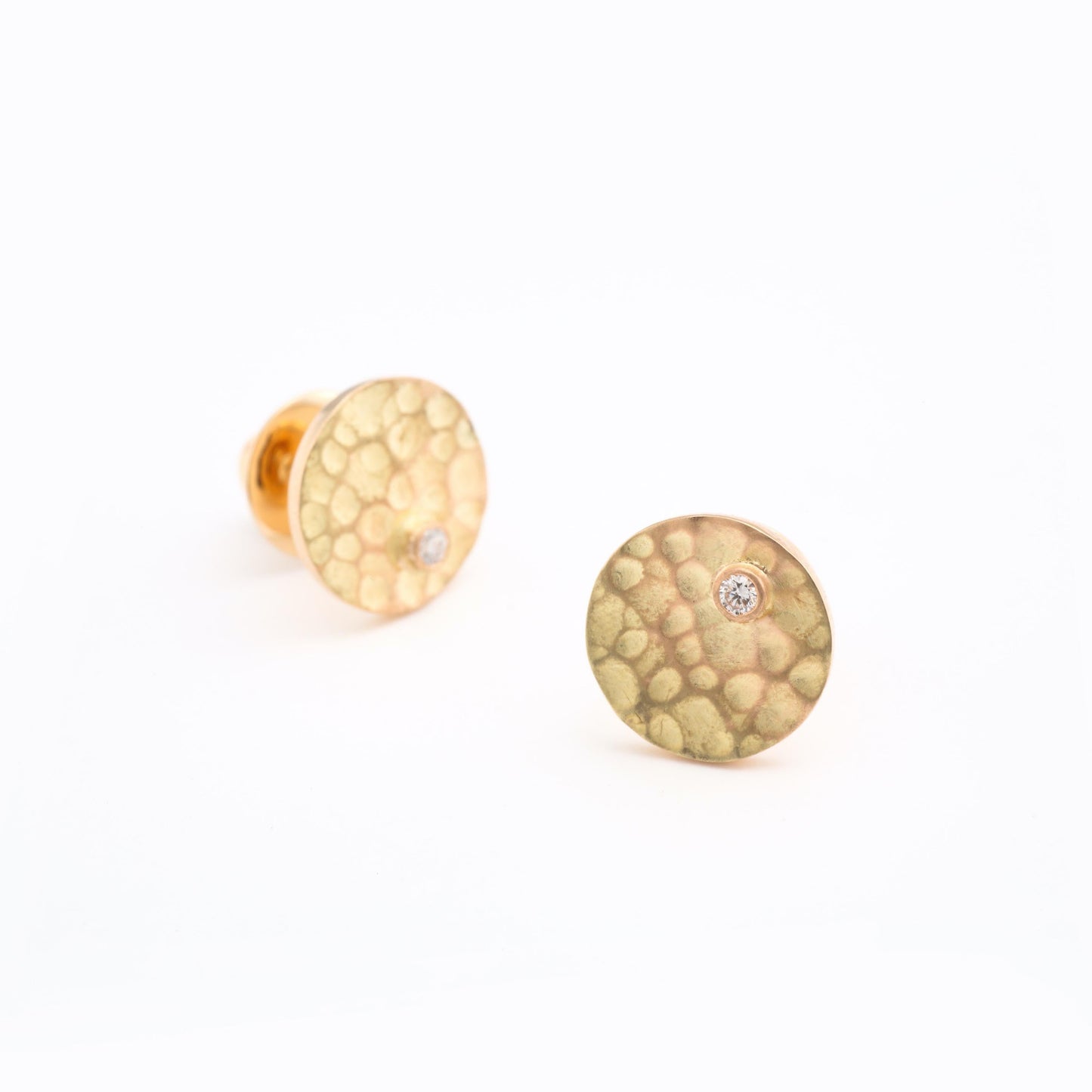 The Parvathi Gold and Diamond Ear Studs by Rasvihar