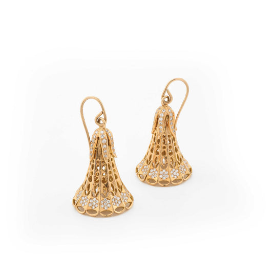 The Tasha Gold and Diamond Jhumka by Rasvihar