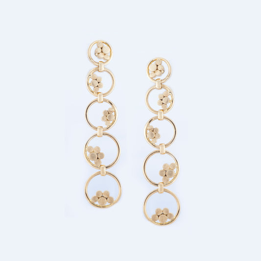 The Niyathi Gold Long Earrings by Rasvihar