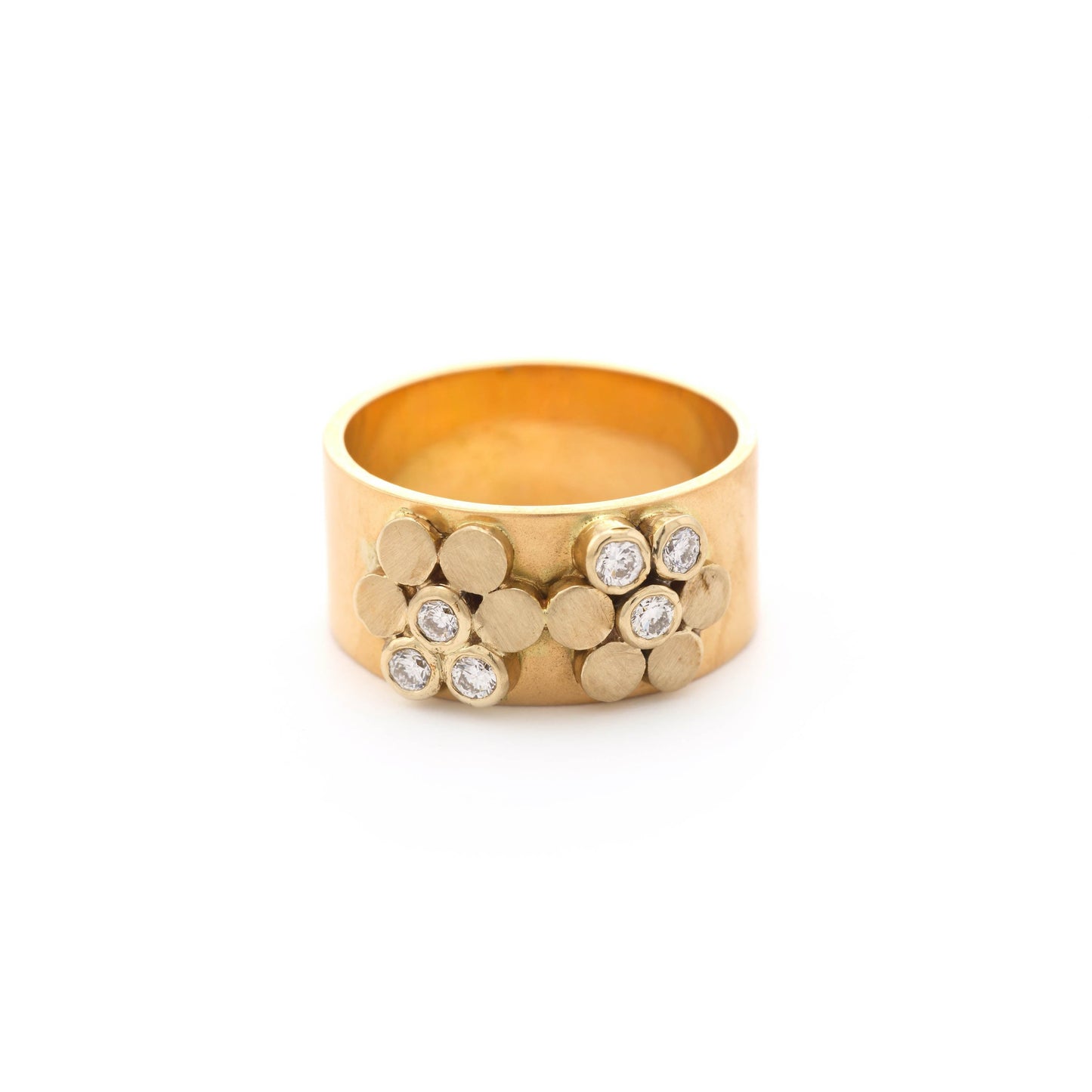 The Sucharitra Primulus Series Gold and Diamond Ring by Rasvihar