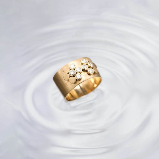 The Surekha Primulus Series Gold and Diamond Ring by Rasvihar