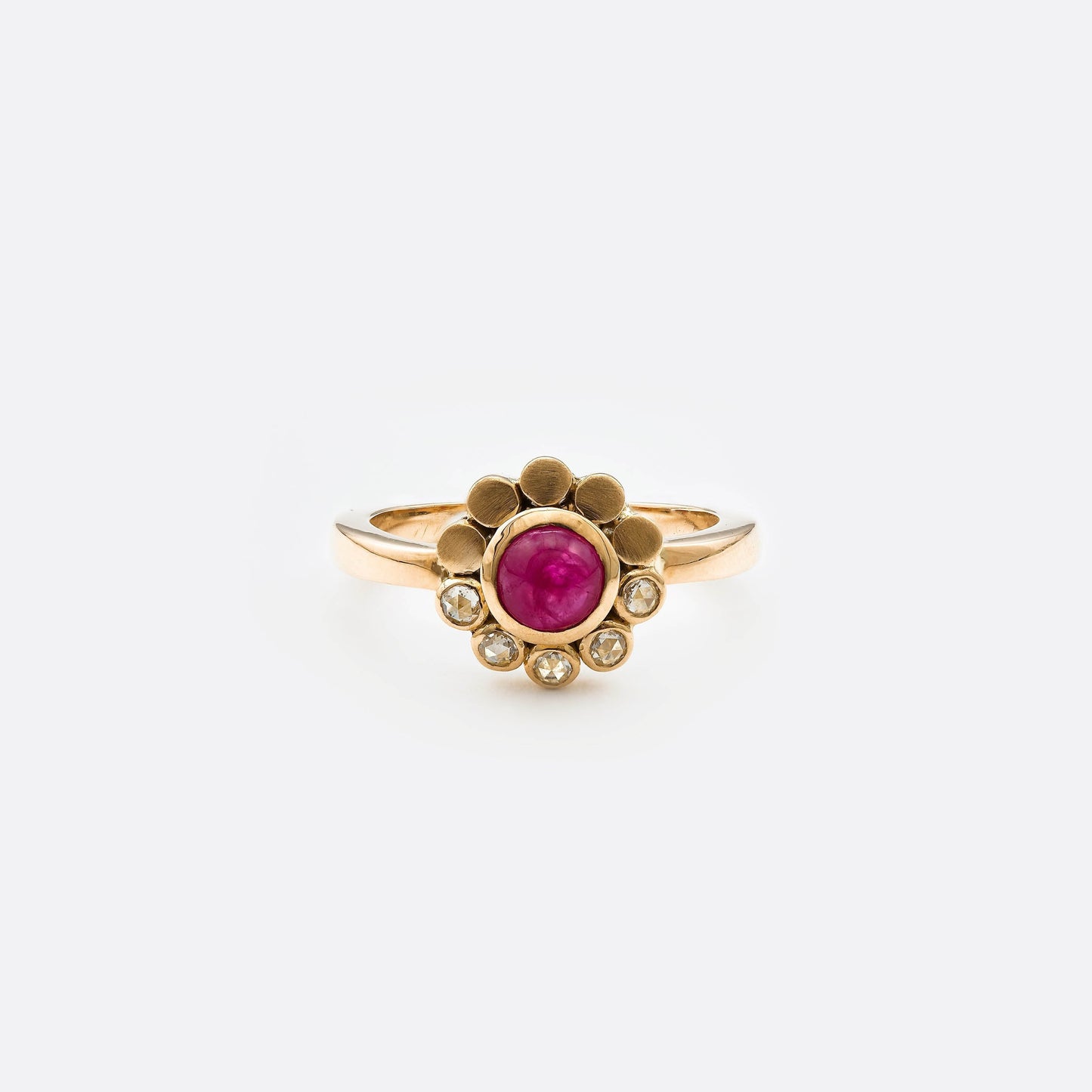 The Mithra Gold, Ruby and Diamond Ring by Rasvihar