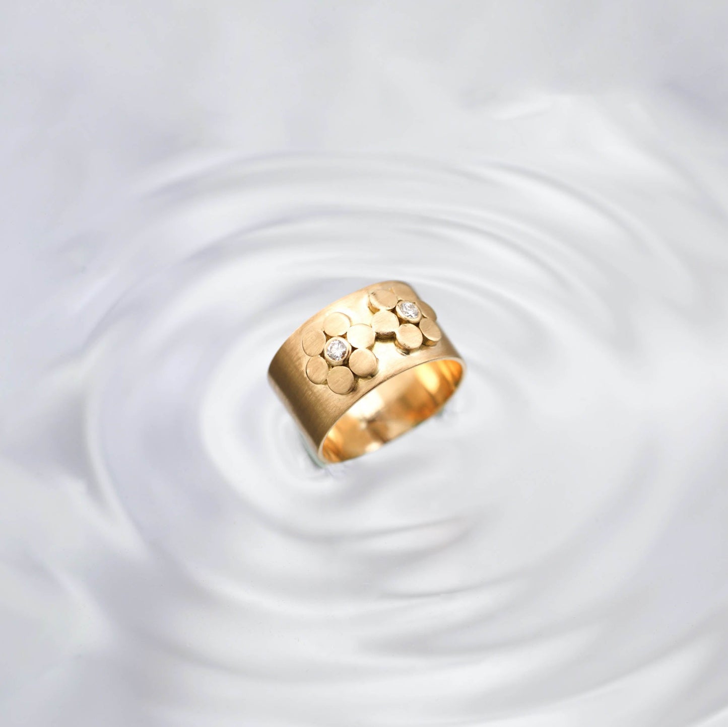 The Drishti Primulus Series Gold and Diamond Ring by Rasvihar